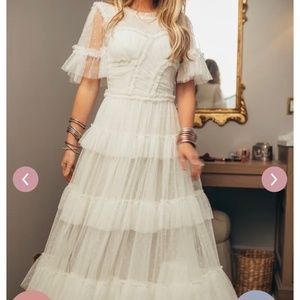 Ivy City Co. Whimsical Dress in White